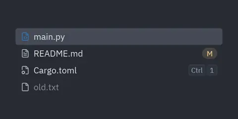 List item: Python GUI component