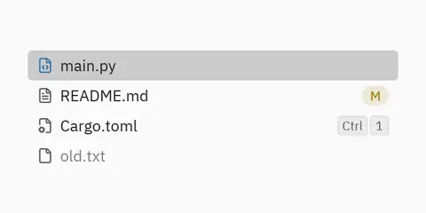 List item: Python GUI component