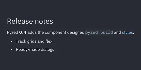Markdown: Python GUI component