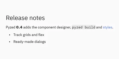 Markdown: Python GUI component