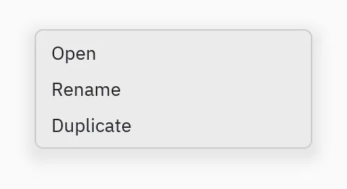 Menu: Plain