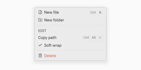 Menu: Python GUI component