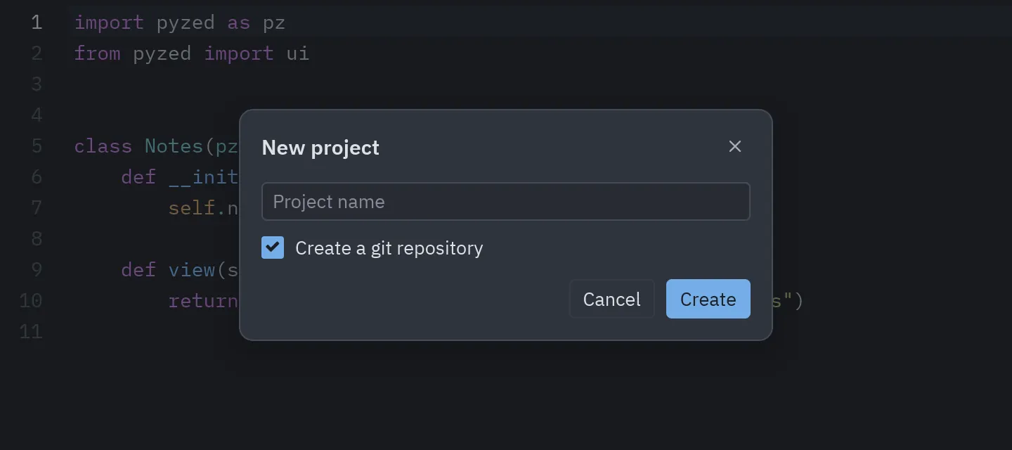 Modal: Over the app