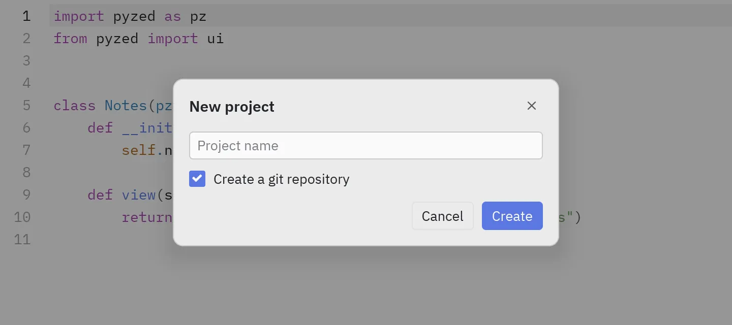 Modal: Over the app