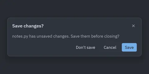 Modal: Python GUI component