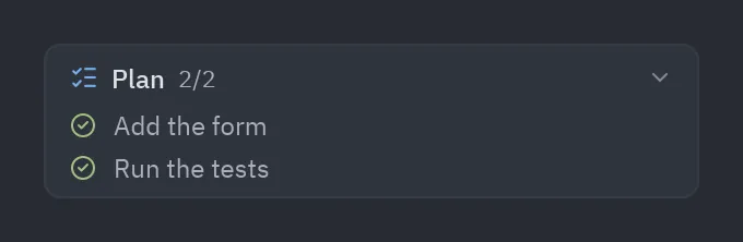 Plan: All done