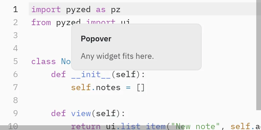 Popover: A card