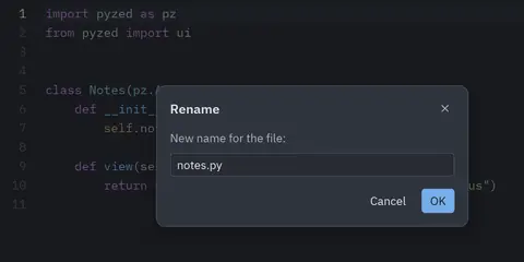 Prompt: Python GUI component