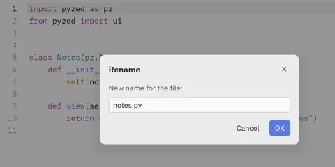 Prompt: Python GUI component