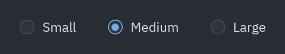 Radio group: spacing=16