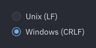 Radio group: (value, label) pairs