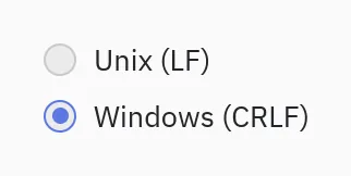 Radio group: (value, label) pairs