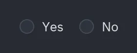 Radio group: Nothing selected