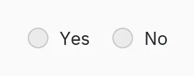 Radio group: Nothing selected
