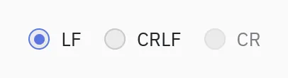 Radio group: disabled={"CR"}