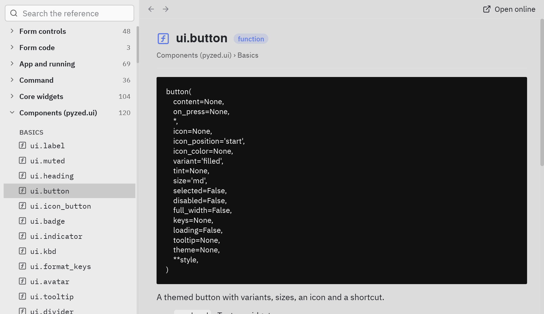 Reference browser