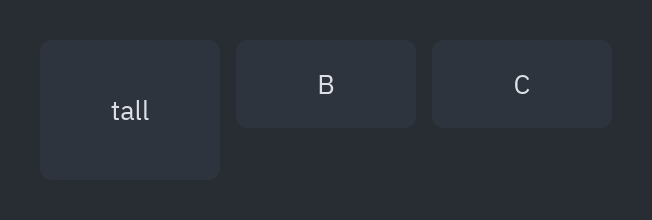 Row: align="start"