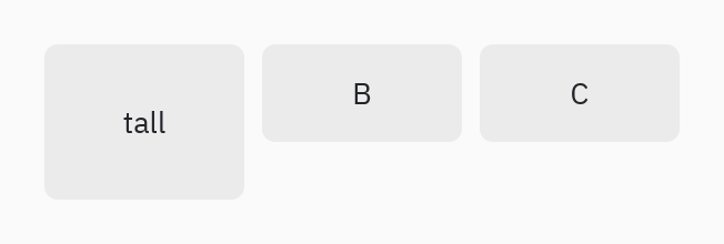 Row: align="start"