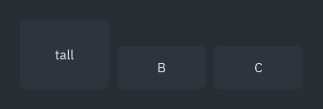 Row: align="end"