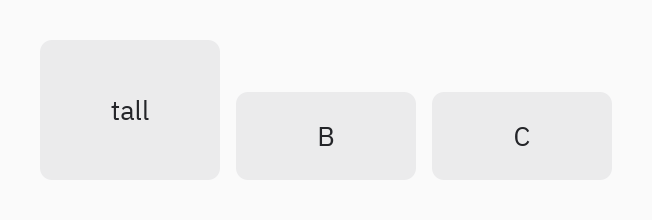 Row: align="end"