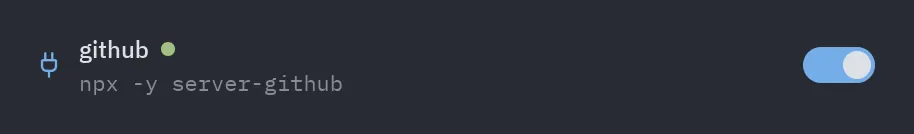 Service row: status="running"