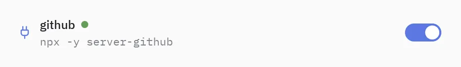 Service row: status="running"