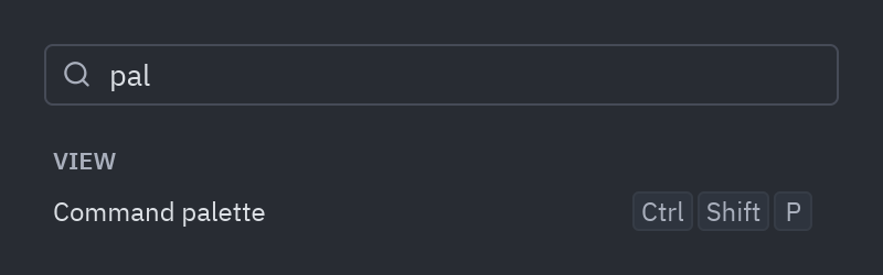 Atajos: query="pal"