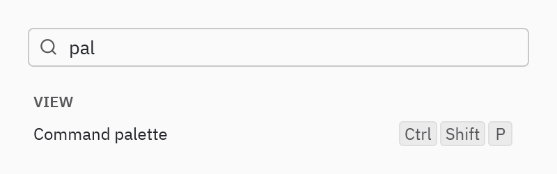 Atajos: query="pal"