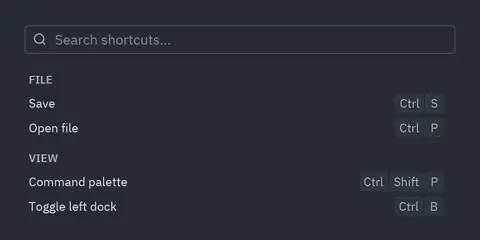 Shortcuts: Python GUI component