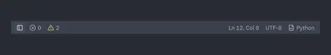 Status bar: Python GUI component