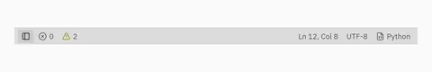 Status bar: Python GUI component