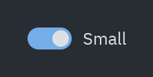 Switch: size="sm"