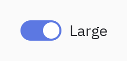 Switch: size="lg"