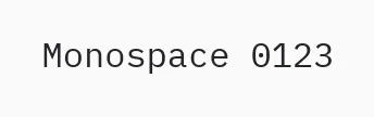 Text: font="mono"