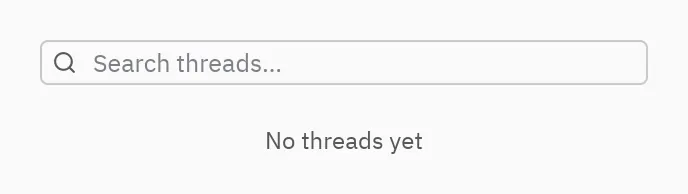 Thread history: No threads
