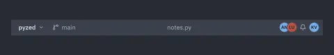 Title bar: Python GUI component