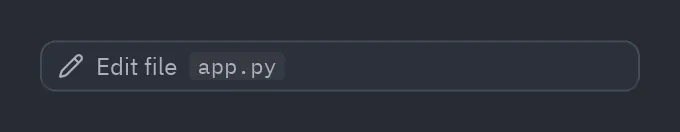 Tool call: kind="edit"