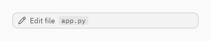 Tool call: kind="edit"