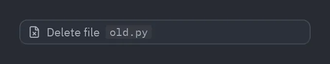 Tool call: kind="delete"