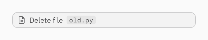 Tool call: kind="delete"