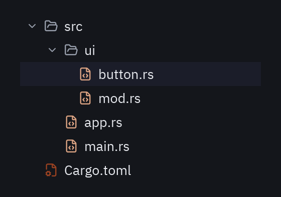 Tree: expanded={"src", "src/ui"}
