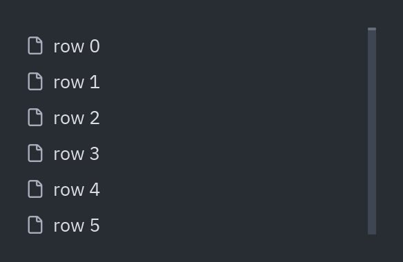 Virtual list: A million rows