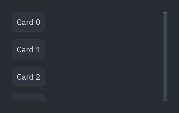Virtual list: spacing=6