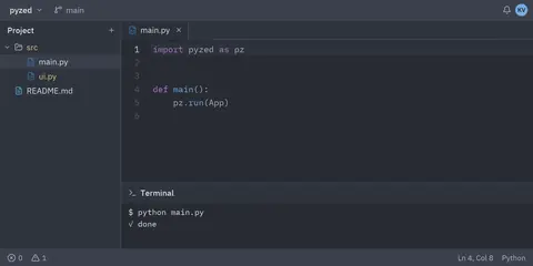Workspace: Python GUI component