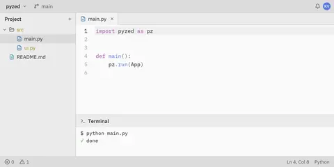 Workspace: Python GUI component